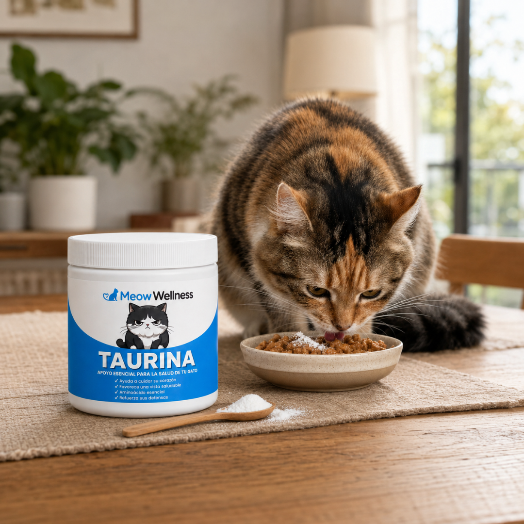 Detén la Deficiencia Silenciosa Antes de Ver las Señales – Suplemento de Taurina MeowWellness™