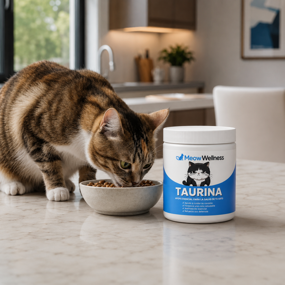 Detén la Deficiencia Silenciosa Antes de Ver las Señales – Suplemento de Taurina MeowWellness™